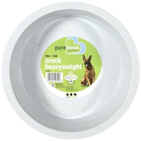 VAN NESS - Crock Heavyweight Dish Pet Bowls, Feeders & Waterers Van Ness Large 52oz 